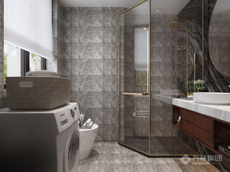 中式风格卫生间的设计基本上以方便、安全、易于清洗及美观得体为主