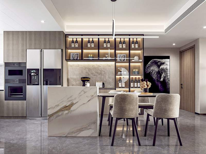 客厅开放式厨房油烟机